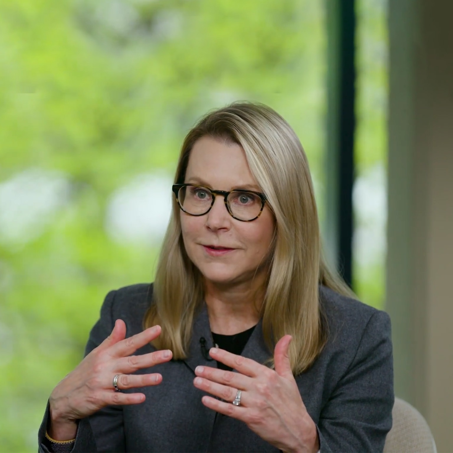 Image of Claudia Toussaint during an interview