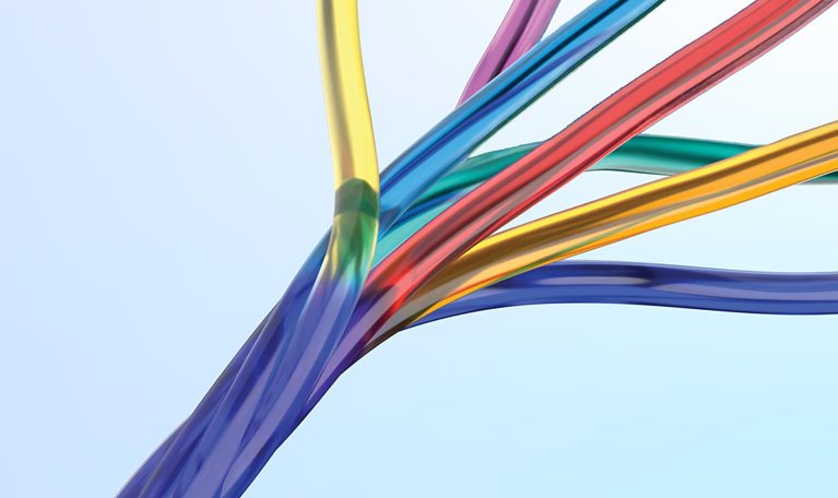 Wires twisting together