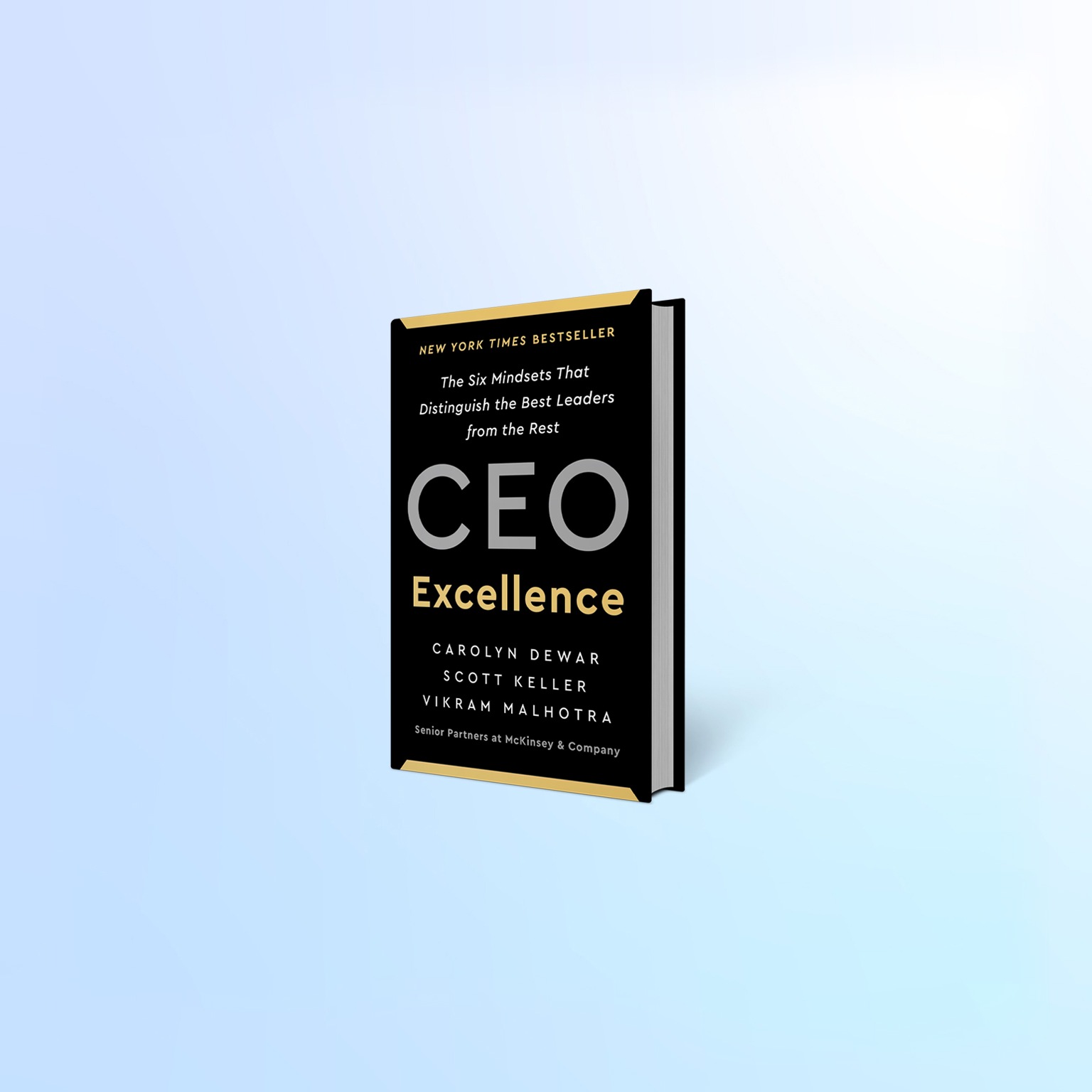 CEO Excellence book cover on a light blue gradient background.