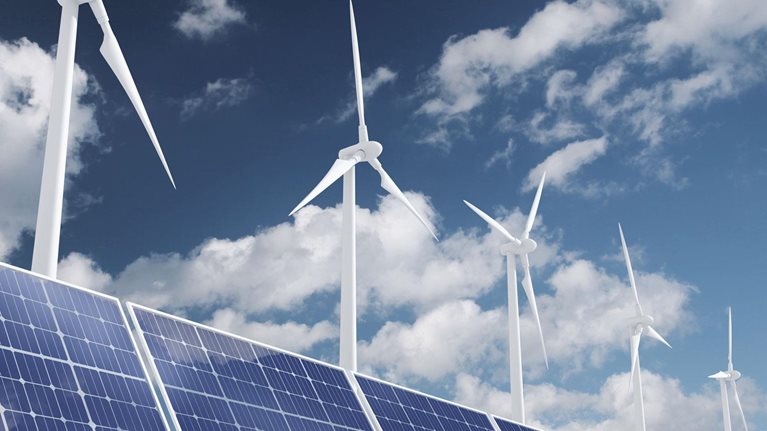 Wind turbine solar panel