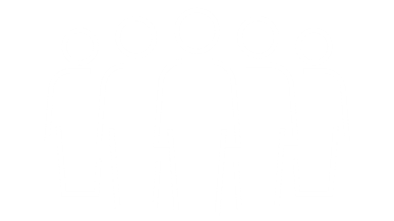 Graphic icon of a group of people