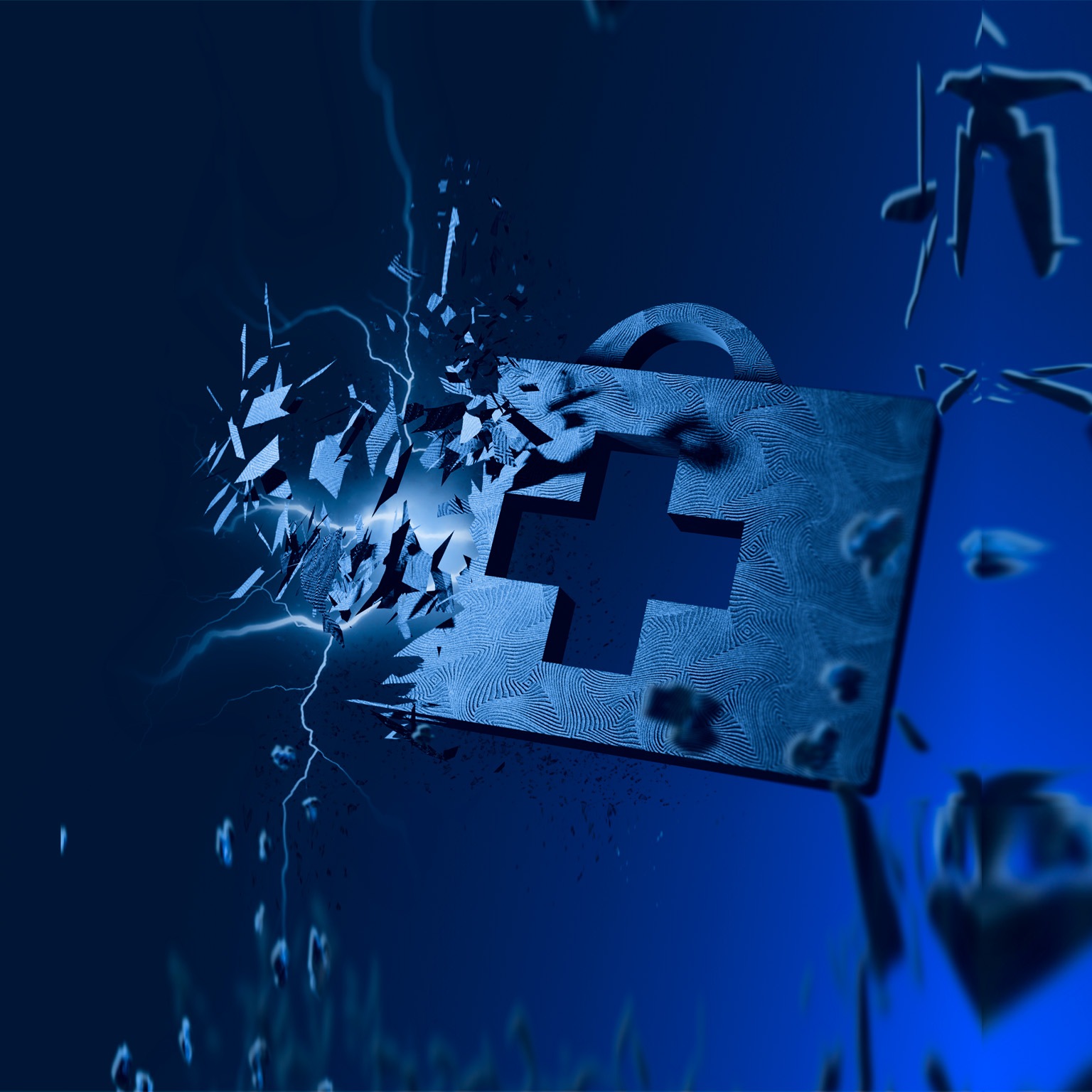 healthcare icon breaking free illustration