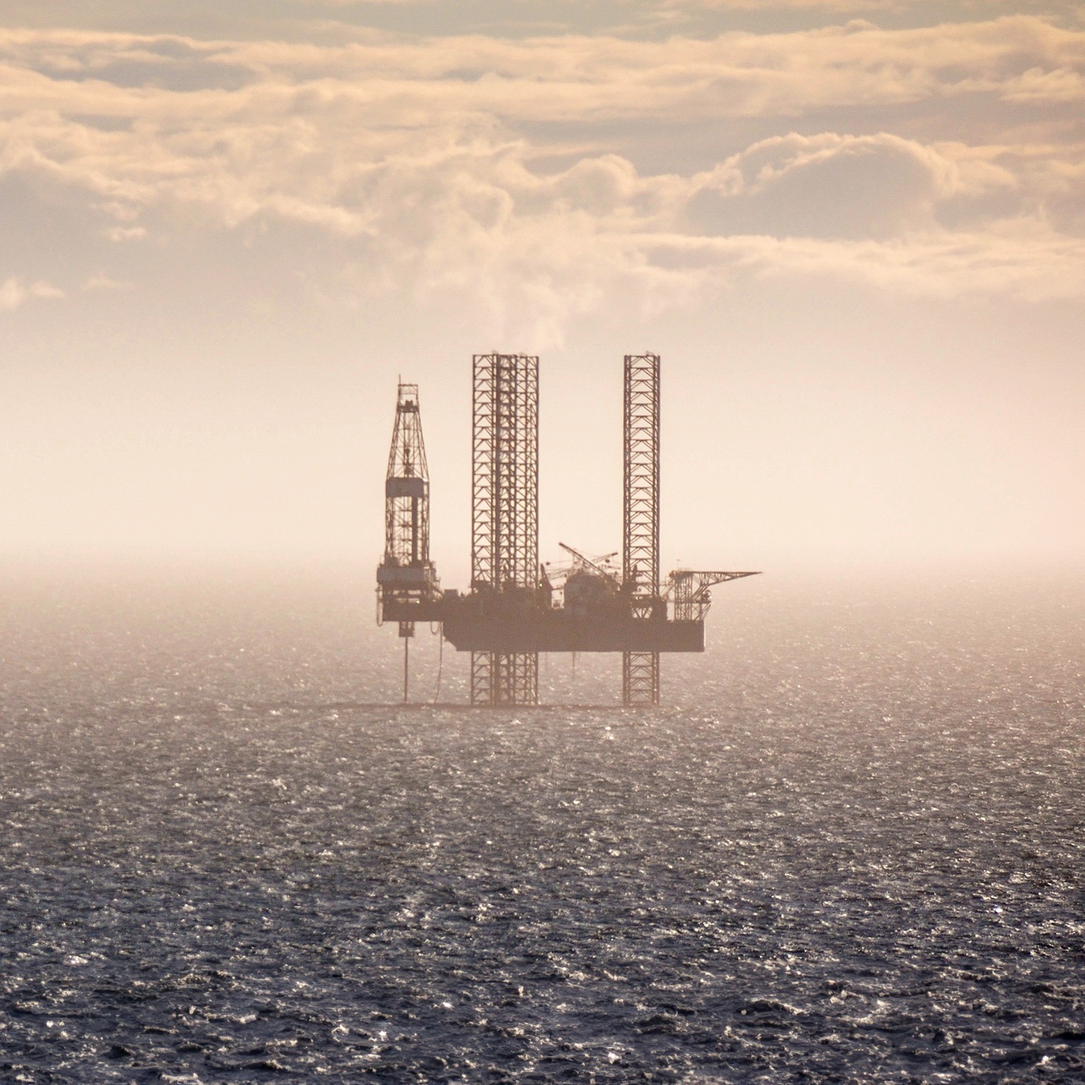 Oil Rig, Alaska - stock photo
