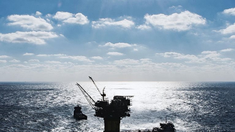 Oil platform in the Gulf of Mexico