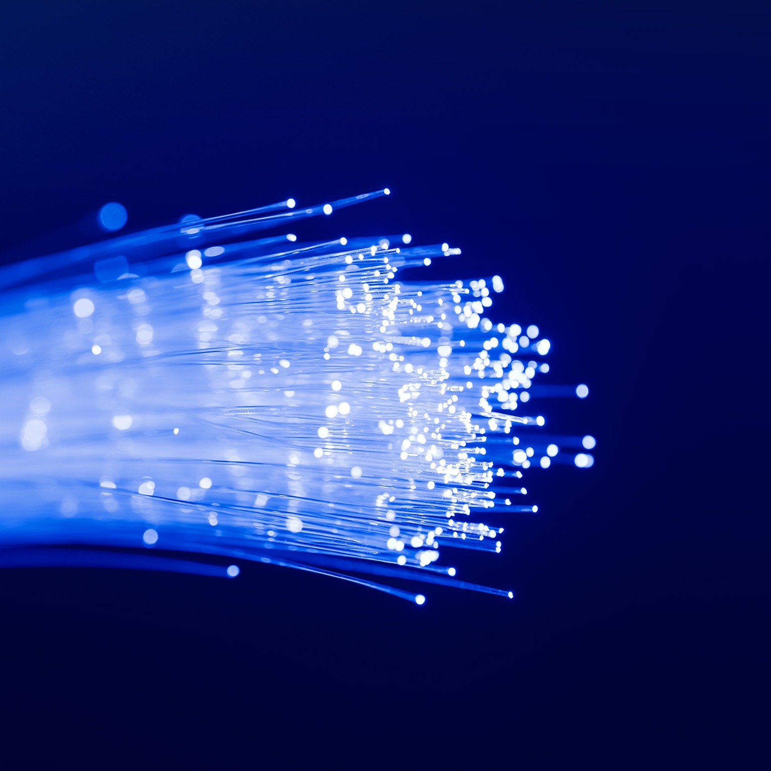 Fiber optics close-up