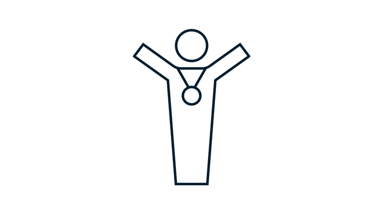 person with medal icon