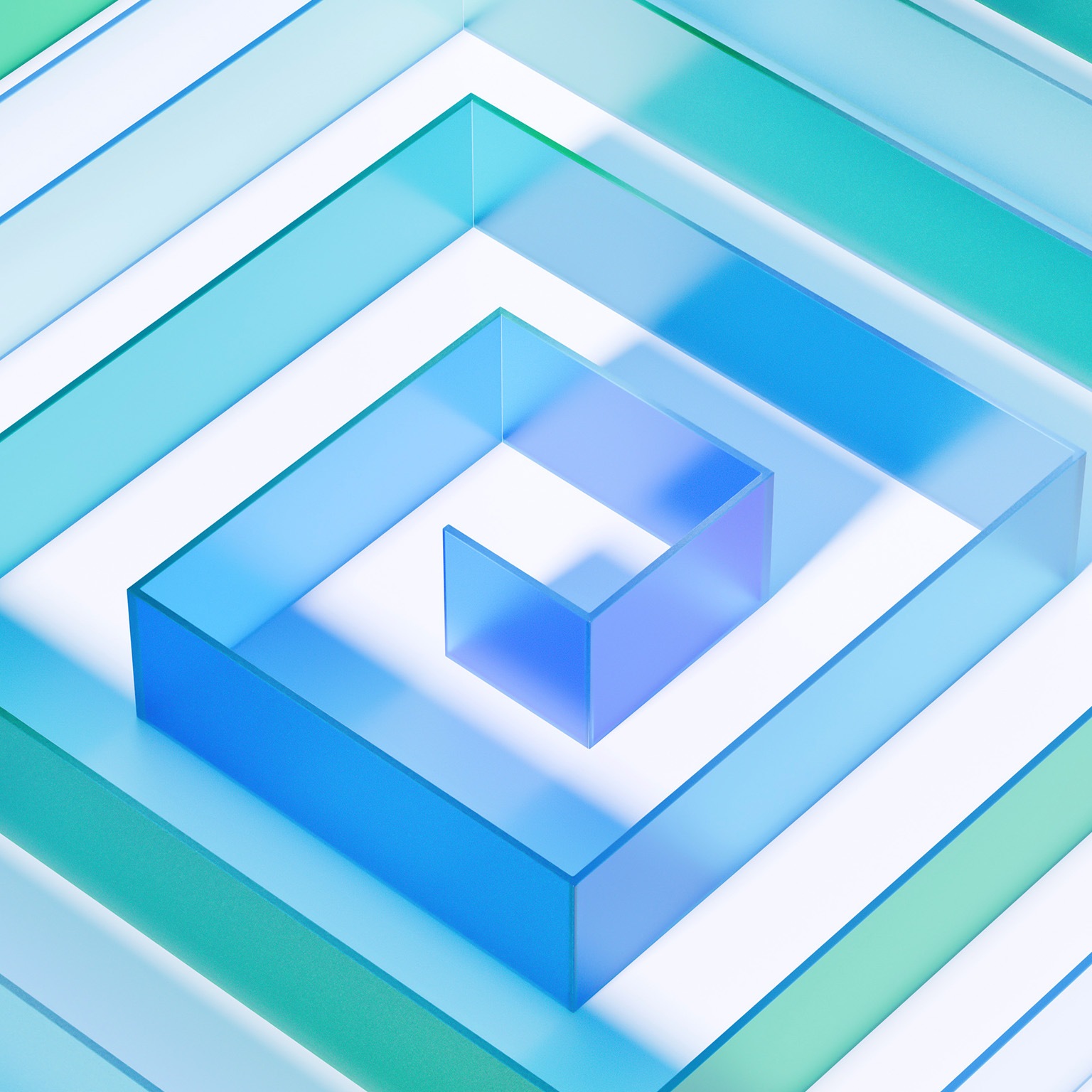 3d rendering of a glass maze
