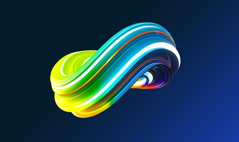 Multicoloured infinity sign