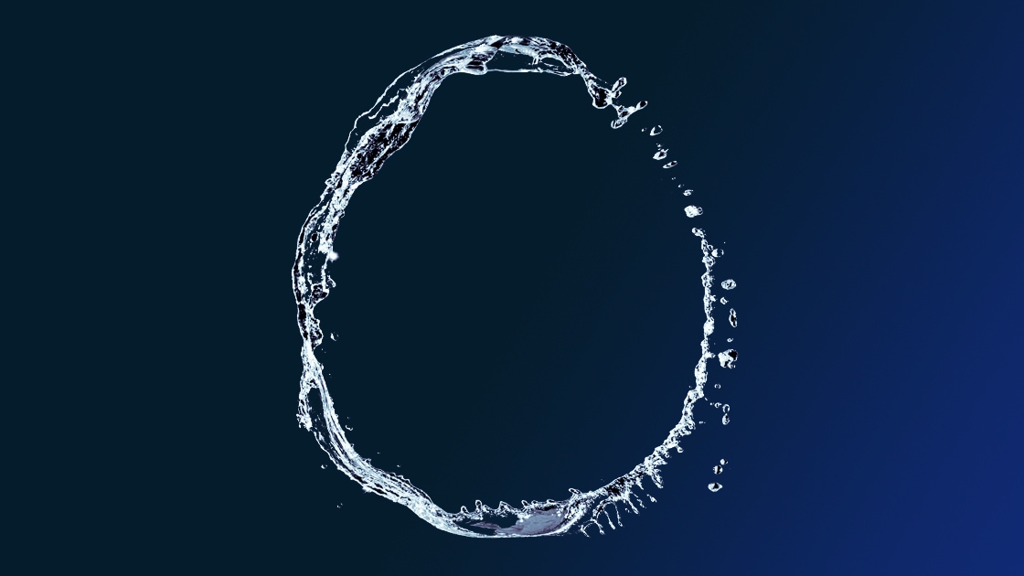 circle made of water