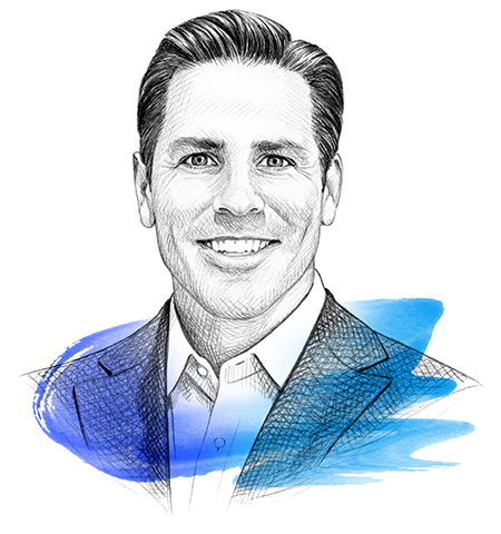 A drawing of Matt Watters