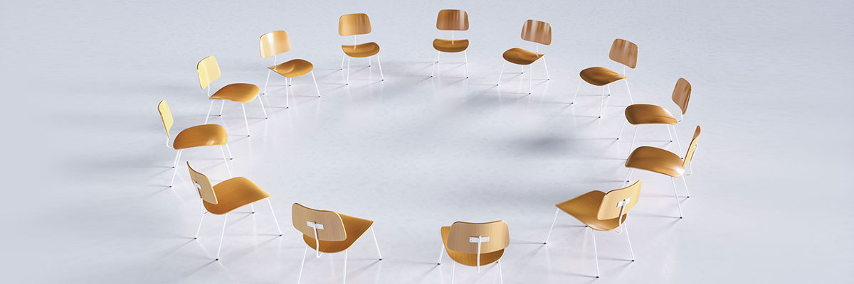 circle of chairs illustration