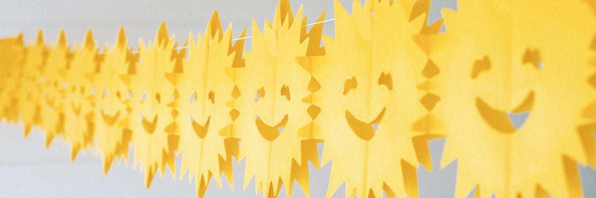 paper cut out suns