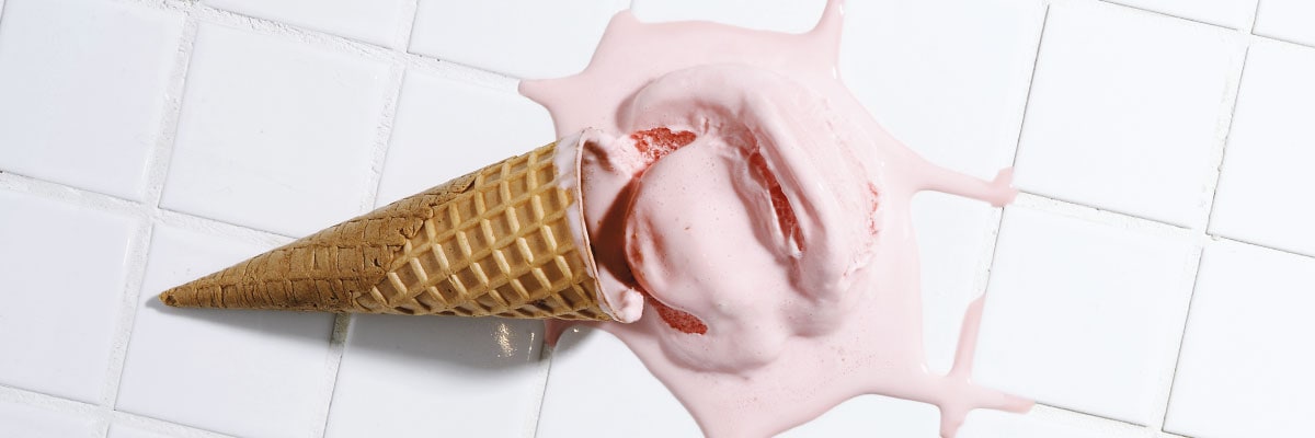 image of ice cream cone on the ground