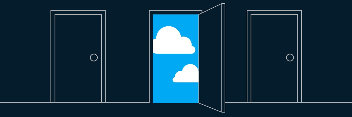 drawing of an open door