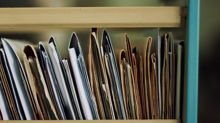 Image of file folders in a cabinet