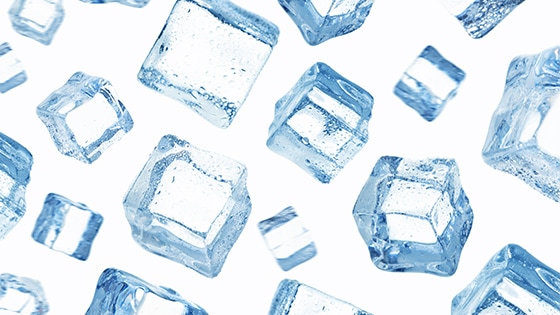 Illustration of many ice cubes