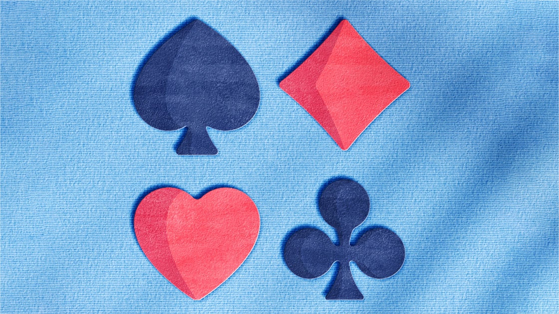 Image of the four suits on playing cards