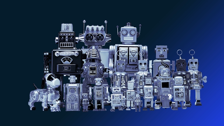 Image of various toy robots