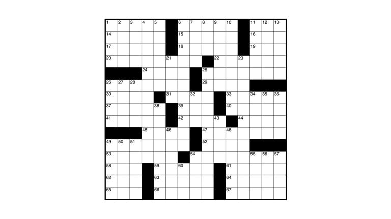 Image of a crossword board