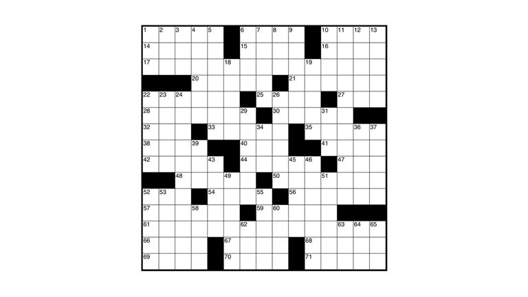 Illustration of crossword puzzle