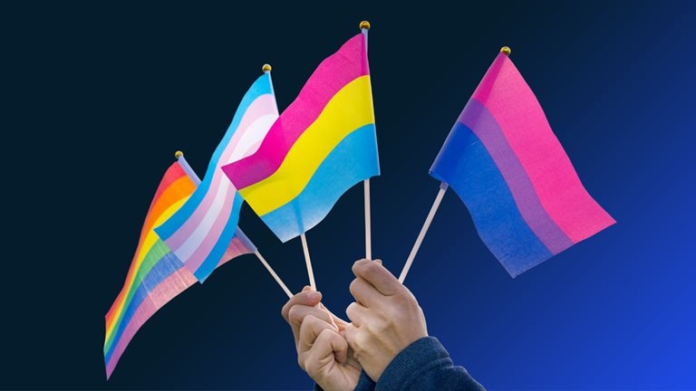 Illustration of various Pride flags