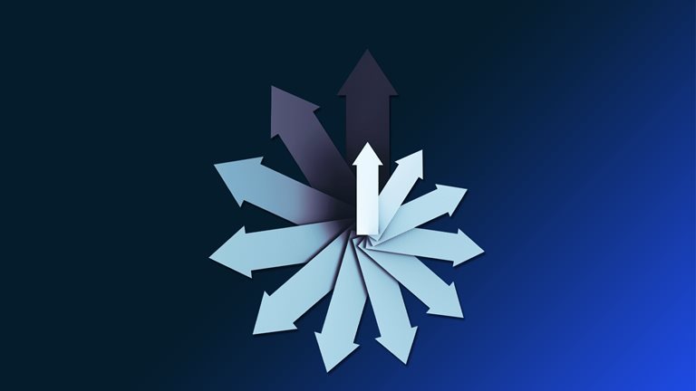 Illustration of arrows pointing in various directions