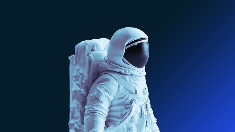 Astronaut in full suit