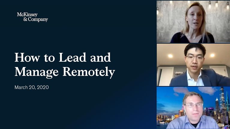 How to lead and manage remotely