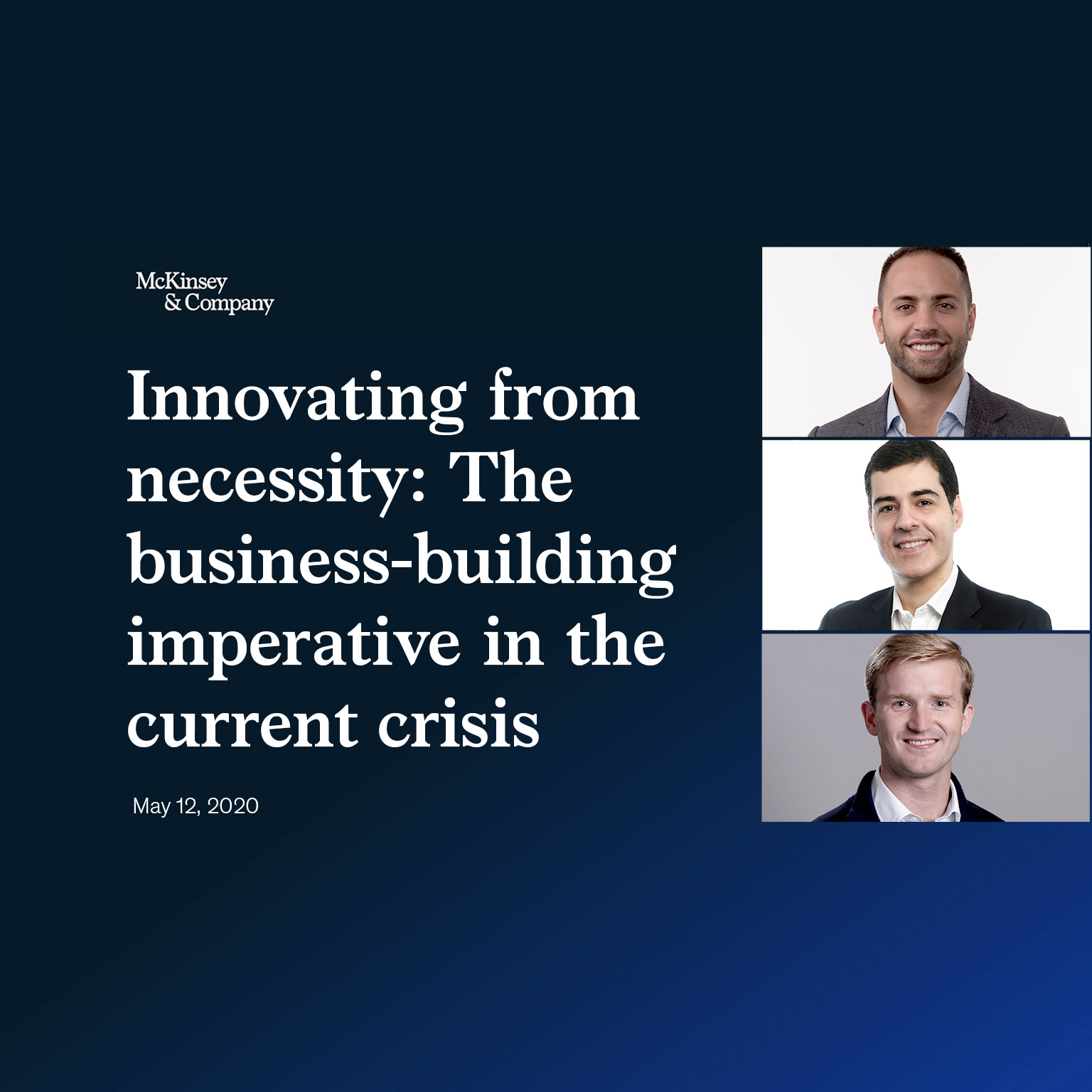 Innovating from necessity: The business-building imperative in the current crisis