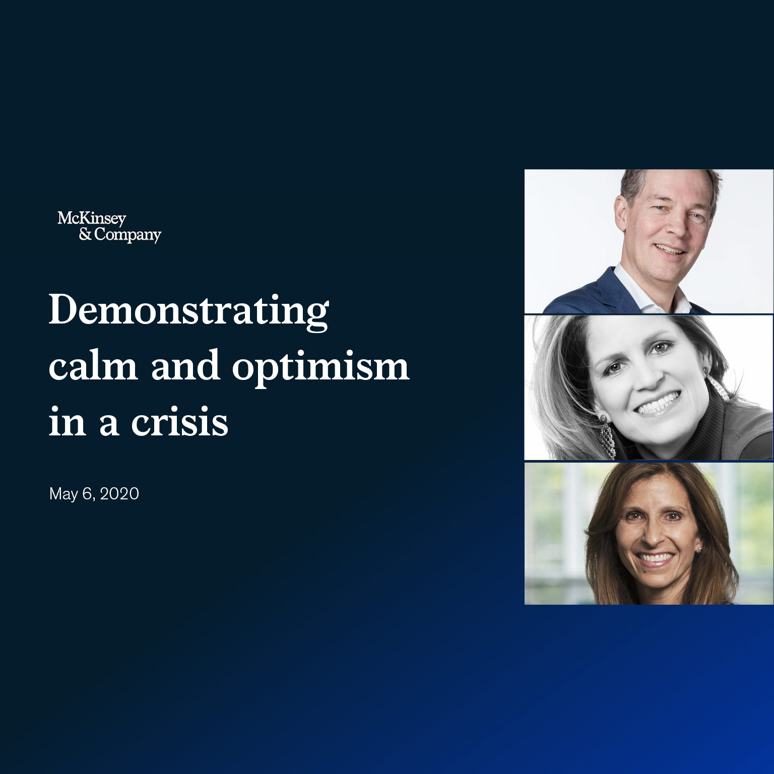 Demonstrating calm and optimism in a crisis webinar