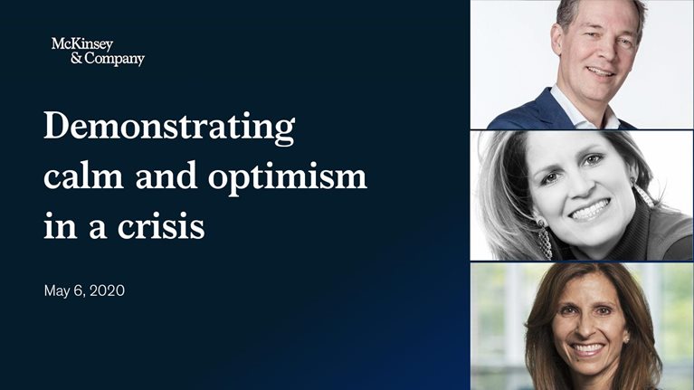 Demonstrating calm and optimism in a crisis webinar