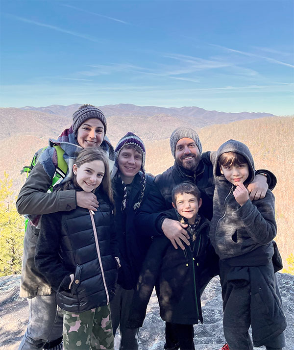 Alex Abdelnour and his family on a daytrip in the mountains.