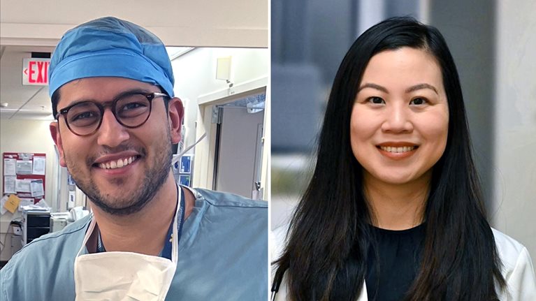 Dr. Mark Zaki, left, and Dr. Ruth Wei