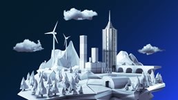 Stylized portrait of a green society