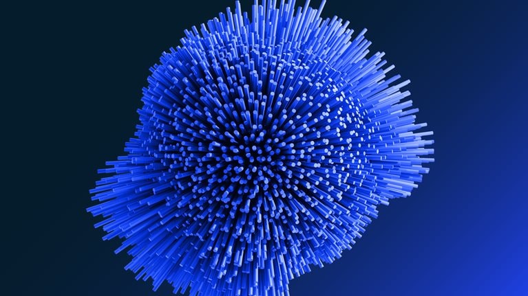 Blue abstract image representing cloud technology