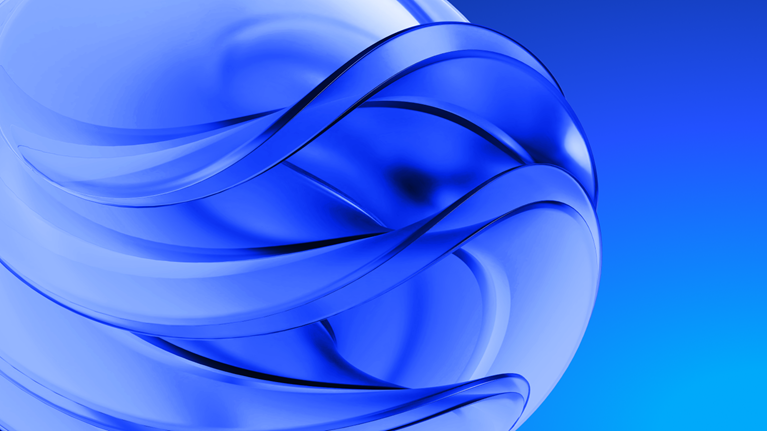 Blue waves converging to form a sphere
