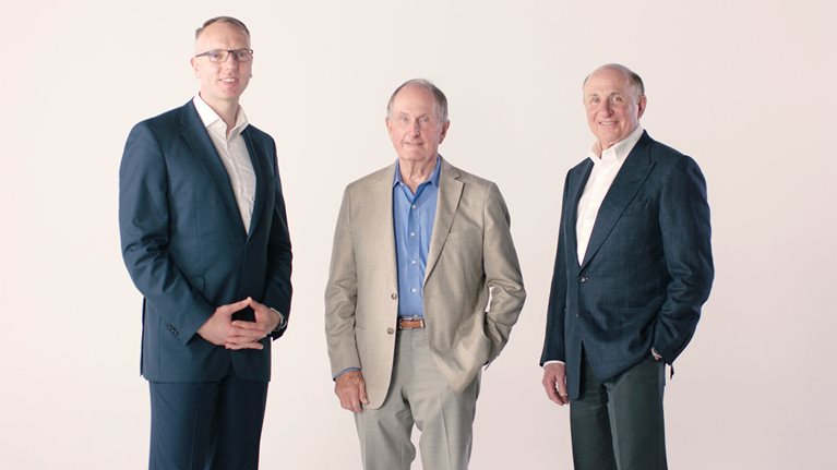 From left, Steffen Fuchs, McKinsey senior partner, Keith Dodson, Westney principal, Dick Westney, founding Westney principal