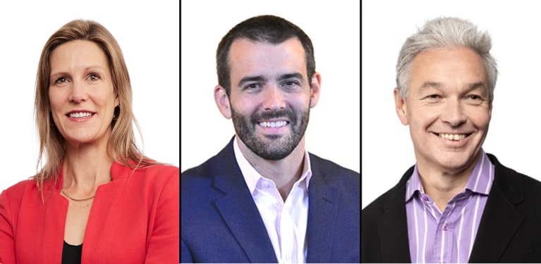 From left: MHI co-leader, Erica Coe; global leaders, Tom Latkovic and Martin Dewhurst