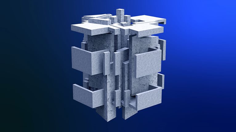 Tall abstract sculptural tower