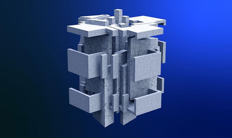 Tall abstract sculptural tower