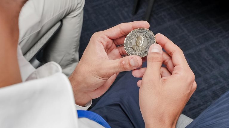 Global finalists received a special Ron Daniel—Marvin Bower challenge coin