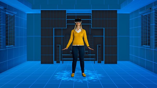 Computer graphic of a woman avatar in the metaverse