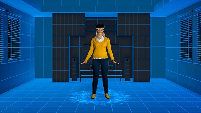 Computer graphic of a woman avatar in the metaverse