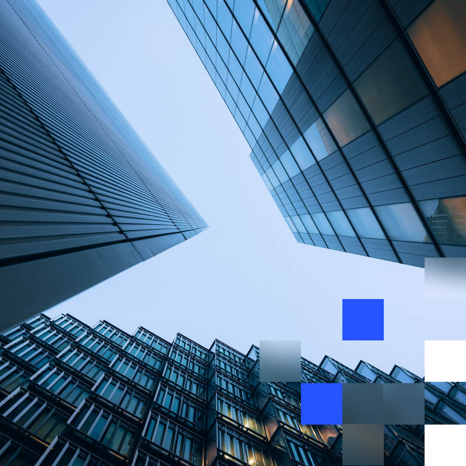 Tall standing buildings architectural view