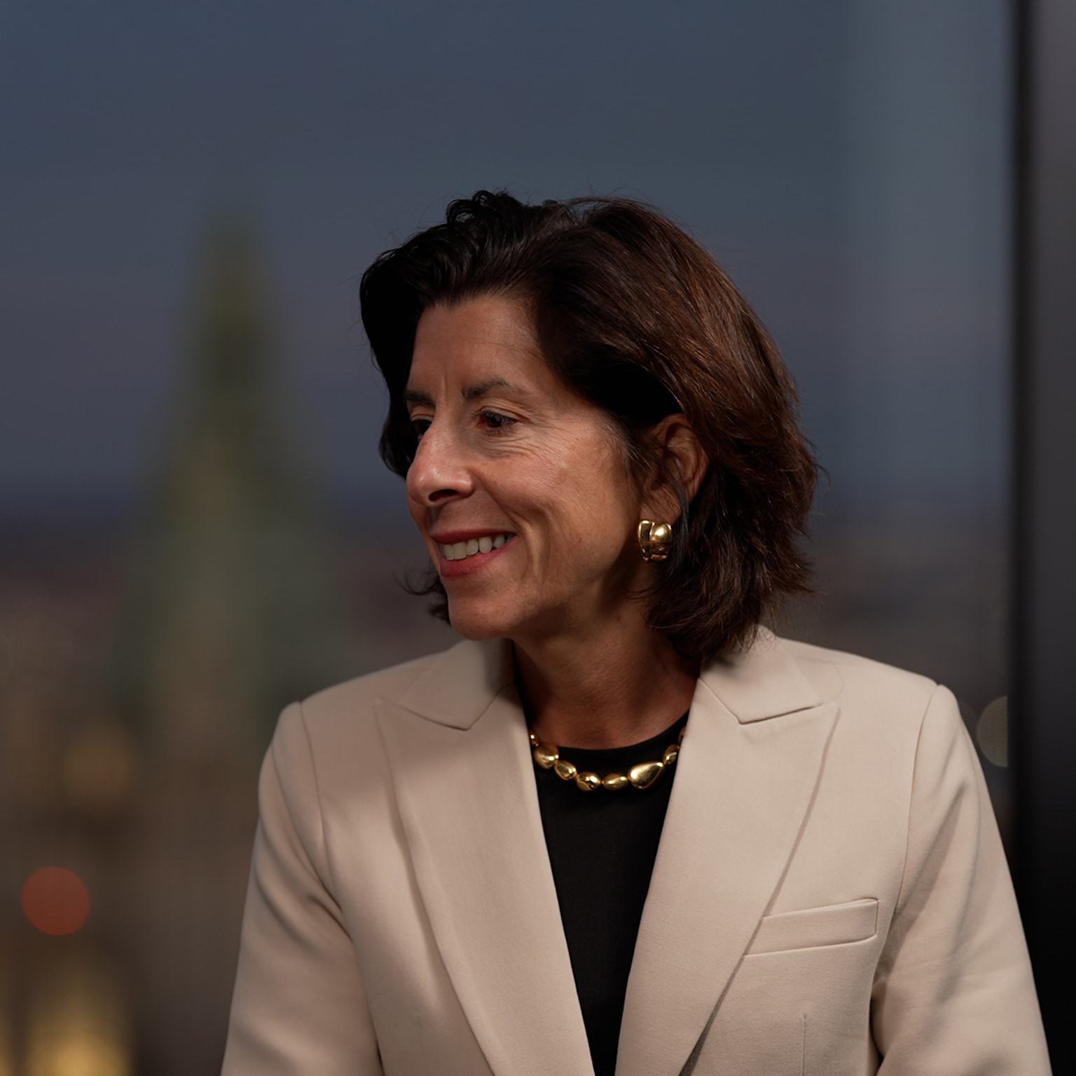 Video still of Gina Raimondo, The former US commerce secretary during the Biden administration