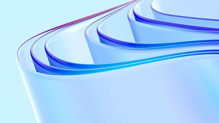 Abstract Purple And Blue Shapes On Lilac Background