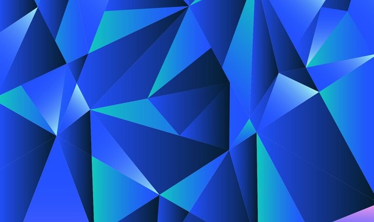 abstract image of blue triangles