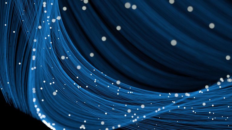 Computer neural network concept image - stock photo