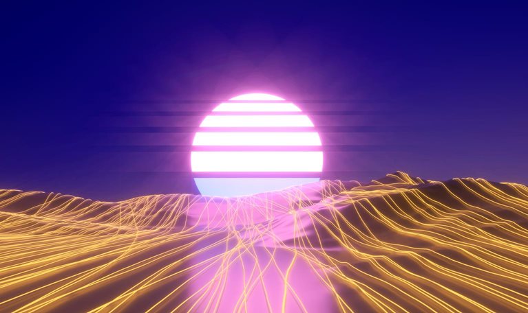 Image of a digital sunrise.