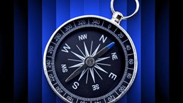 Illustration of compass leading mostly north.